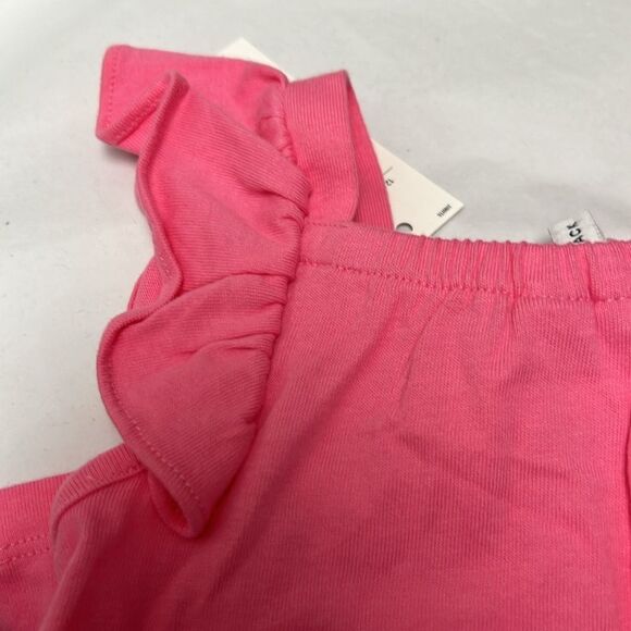 Janie and Jack 100048837 Girl Sunrise Pink Circle Trim Ruffle Top NWT - Picture 9 of 12